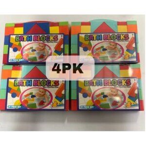 Children’s Bath Blocks Soft Floating Foam 29 Piece Set. 4PK